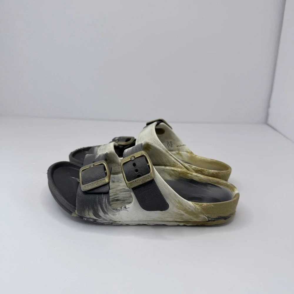 Size 12C Birkenstock Arizona Essential EVA Girls Boys Sandals  Active Gold White
